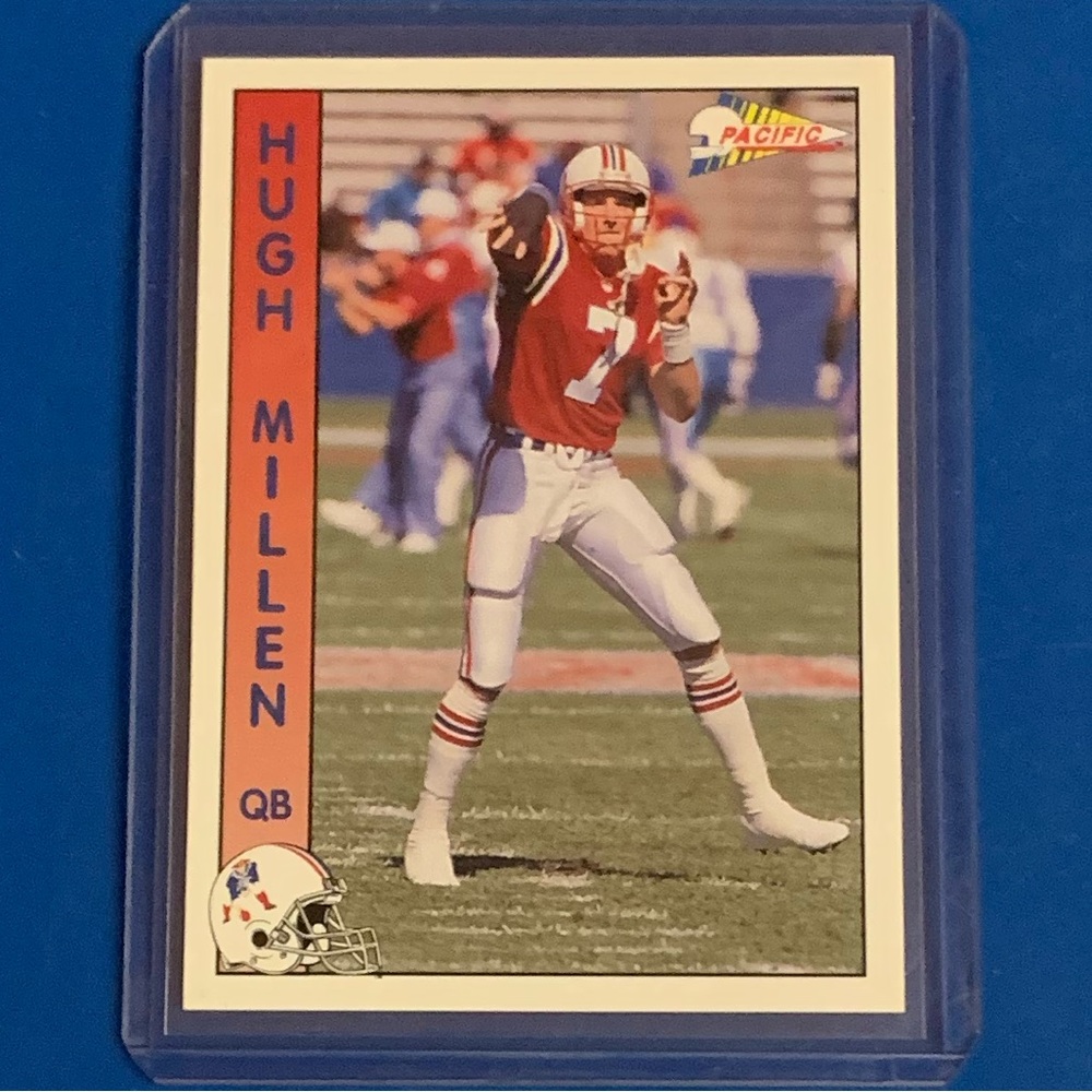 Hugh Millen #193 1992 Pacific Football Trading Card